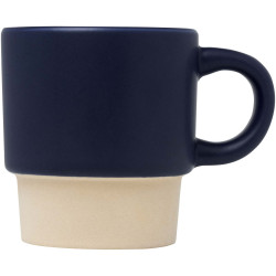 Tasse publicitaire à espresso empilable Olympia de 130 ml avec fond en argile