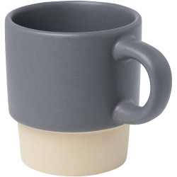 Tasse publicitaire à espresso empilable Olympia de 130 ml avec fond en argile