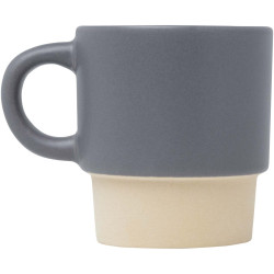 Tasse publicitaire à espresso empilable Olympia de 130 ml avec fond en argile