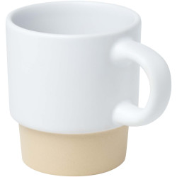 Tasse publicitaire à espresso empilable Olympia de 130 ml avec fond en argile