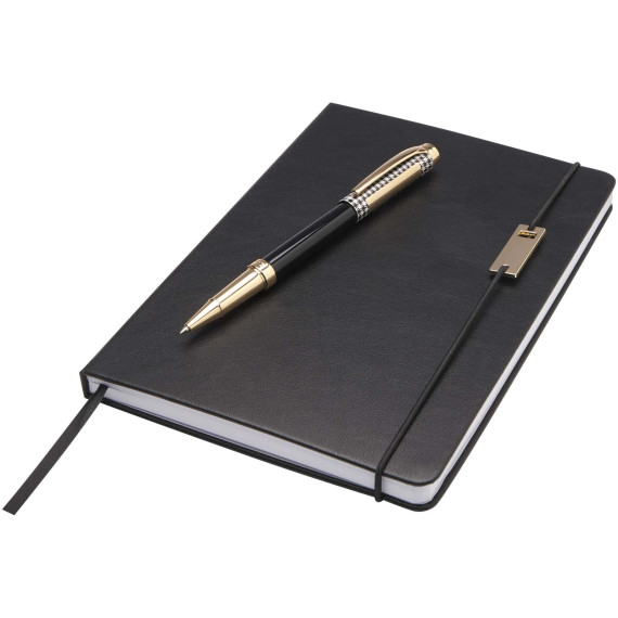 Ensemble publicitaire Legato comprenant carnet A5, stylo bille et stylo roller