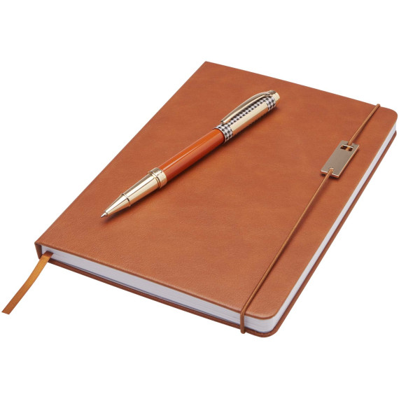 Ensemble publicitaire Legato comprenant carnet A5, stylo bille et stylo roller