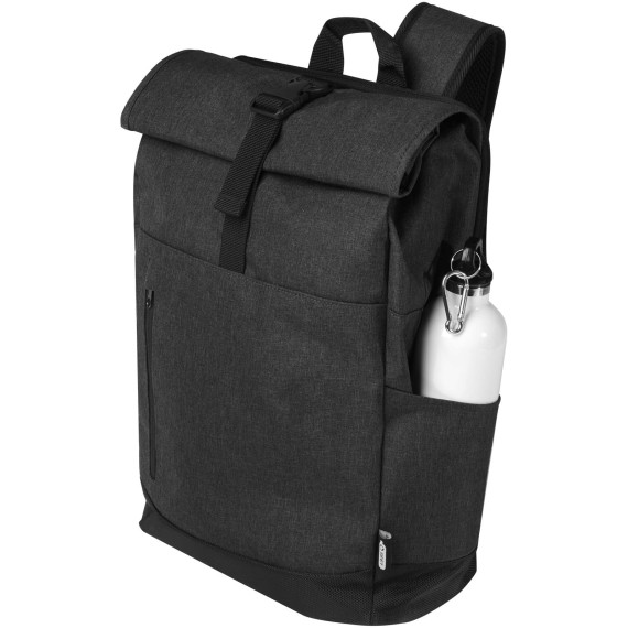 Sac publicitaire à dos Hoss avec rabat enroulable pour ordinateur portable de 15,6" 12L