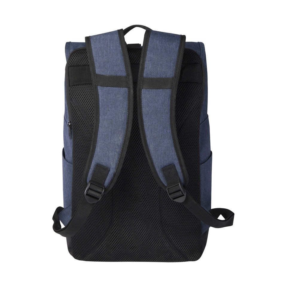 Sac publicitaire à dos Hoss avec rabat enroulable pour ordinateur portable de 15,6" 12L