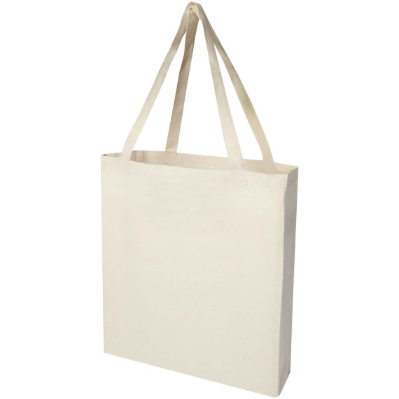 Sac publicitaire shopping à soufflets Madras en coton recyclé 140 g/m² certifié GRS