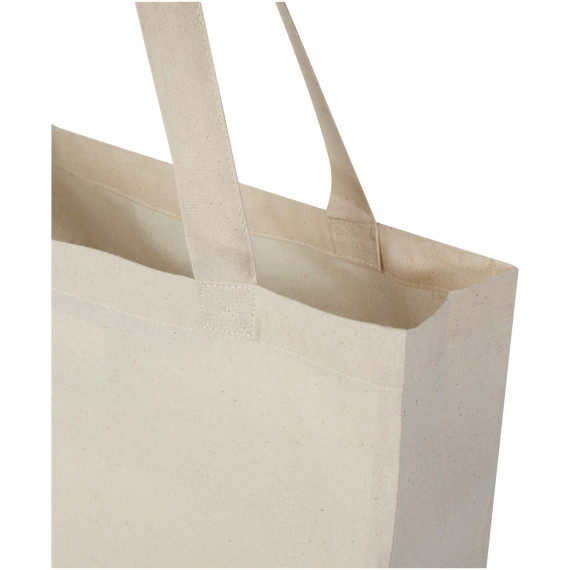 Sac publicitaire shopping à soufflets Madras en coton recyclé 140 g/m² certifié GRS