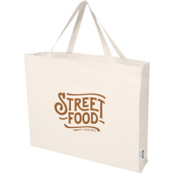 Grand sac shopping publicitaire Odessa en coton recyclé 220 g/m² certifié GRS