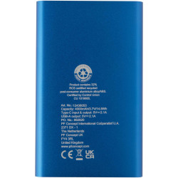 Batterie publicitaire de secours en aluminium Pep de type-C de 4 000 mAh