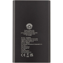 Batterie publicitaire de secours en aluminium Pep de type-C de 4 000 mAh