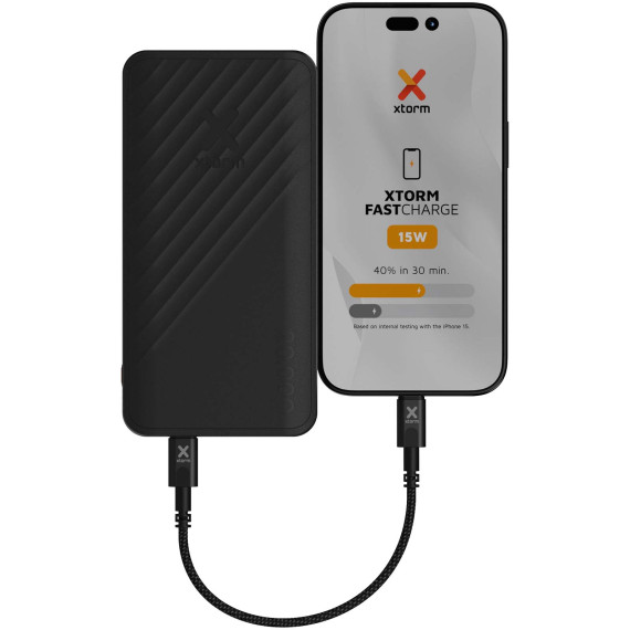 Batterie publicitaire de secours à charge rapide Xtorm XG220 Go2 de 15 W et 20 000 mAh