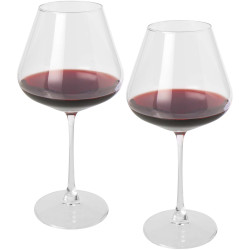 Ensemble publicitaire de 2 verres à vin Rosso