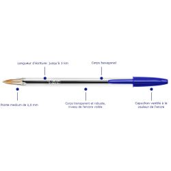 Stylo BIC Cristal Original publicitaire personnalisable fabriqué en France