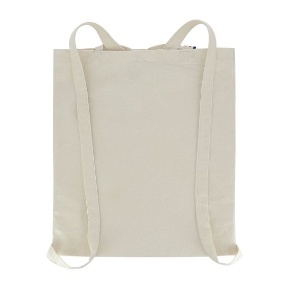 Sac shopping convertible sac à dos en coton recyclé 250 gr personnalisé fabriqué en France