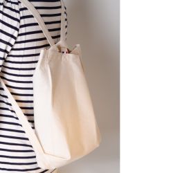 Sac shopping convertible sac à dos en coton recyclé 250 gr personnalisé fabriqué en France