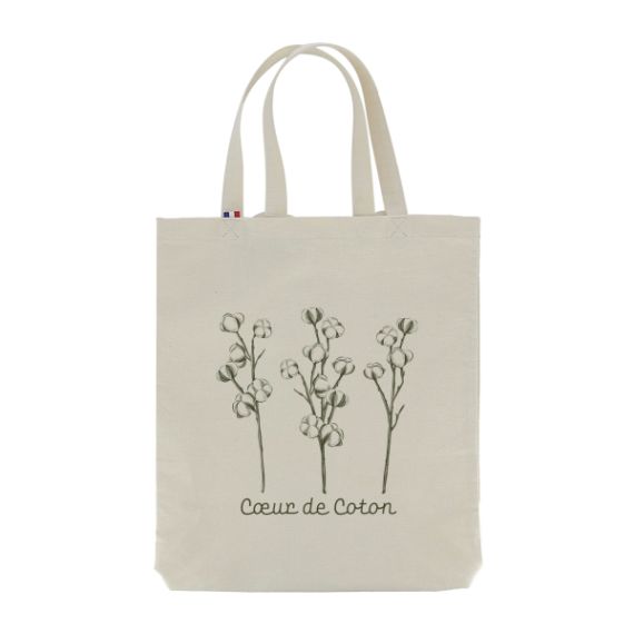 Sac shopping convertible sac à dos en coton recyclé 250 gr personnalisé fabriqué en France