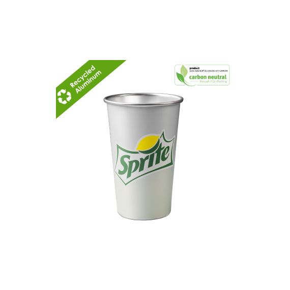 Gobelet personnalisé aluminium recyclé 400 ml avec changement de couleur