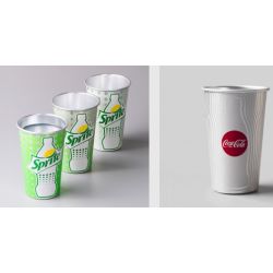 Gobelet personnalisé aluminium recyclé 400 ml avec changement de couleur