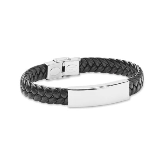 Bracelet personnalisé en simili cuir tressé 21 cm Express Faulet