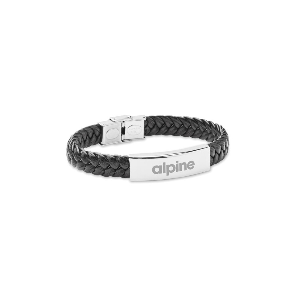 Bracelet personnalisé en simili cuir tressé 21 cm Express Faulet