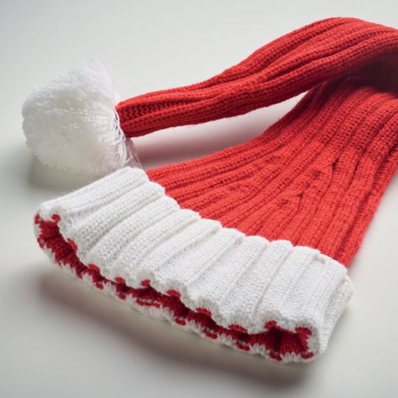 Long bonnet personnalisé de Noël tricoté en RPET