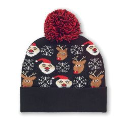 Bonnet publicitaire personnalisable de Noël tricoté avec revers Shimas hat