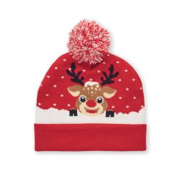 Bonnet publicitaire personnalisable de Noël tricoté avec revers Shimas hat