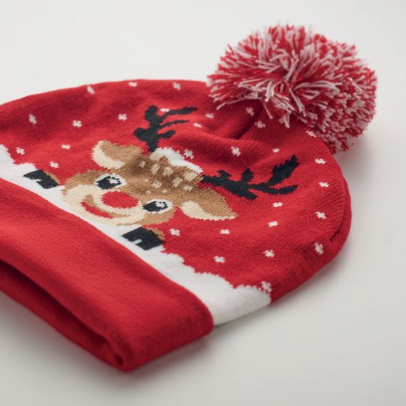 Bonnet publicitaire personnalisable de Noël tricoté avec revers Shimas hat