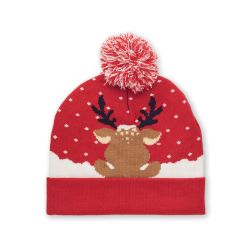 Bonnet publicitaire personnalisable de Noël tricoté avec revers Shimas hat