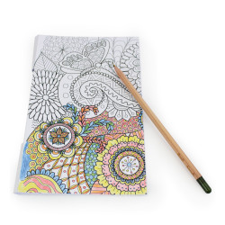 Crayon à graines mine multicolorecarte coloriage mandala