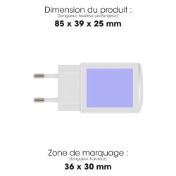 Chargeur publicitaire Secteur Prise Muraleà Charge Rapideavec 2 Ports USB Akashi