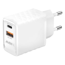 Chargeur publicitaire Secteur USB et USB-C Ultra-Rapide 20W Akashi