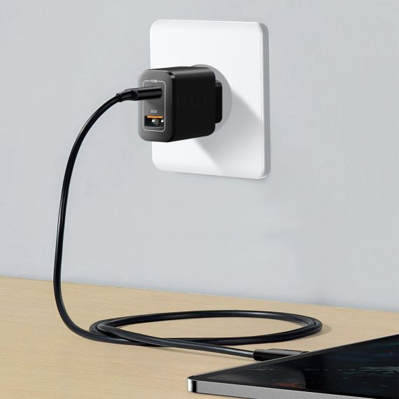 Chargeur publicitaire Secteur USB et USB-C Ultra-Rapide 20W Akashi