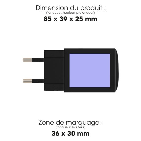 Chargeur publicitaire Secteur USB et USB-C Ultra-Rapide 20W Akashi