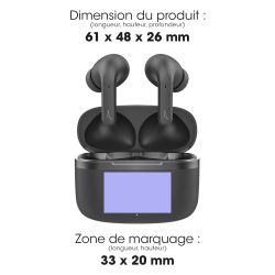 Ecouteurs publicitaires Bluetooth Sans Fil Premium Intra-Auriculaires Akashi