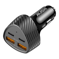 Chargeur publicitaire Allume Cigare USB et USB-C Ultra-rapide 37W Akashi