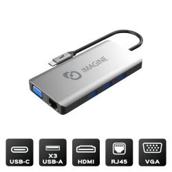 Adaptateur publicitaire Hub USB C 9-en-1 Akashi