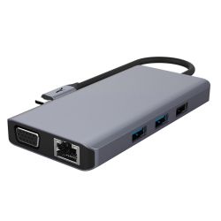 Adaptateur publicitaire Hub USB C 9-en-1 Akashi