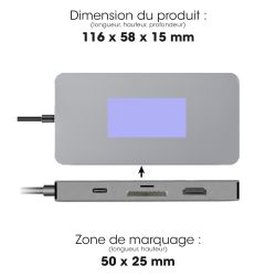 Adaptateur publicitaire Hub USB C 9-en-1 Akashi