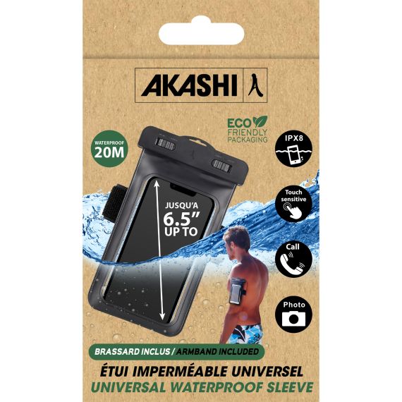 Etui publicitaire Imperméable Waterproof Universel pour Smartphones jusqu'à 6.5" Akashi