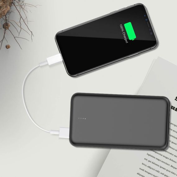 Batterie publicitaire Powerbank Grande Capacité 20,000 mAh 2 Ports USB + 1 USB-C, Finition "Soft Touch" Akashi