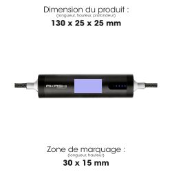 Câble publicitaire 3 en 1 avec Batterie Intégrée, Connectique Lightning Apple, USB-C, Micro-USB, 2600 mAh Akashi