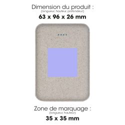 BATTERIE publicitaire DE SECOURS ULTRA COMPACTE & ECO-RESPONSABLE 2 USB 10 000 mAh Akashi