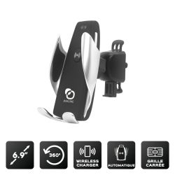 Support publicitaire de voiture Automatique avec Charge Sans Fil Rapide 15W Akashi