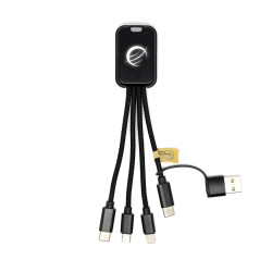 Cable publicitaire 5 en 1 - 2.4a - charge rapide rabs certifie