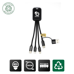 Cable publicitaire 5 en 1 - 2.4a - charge rapide rabs certifie