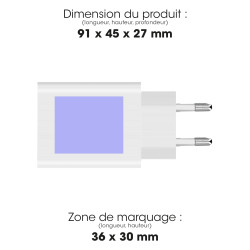 Chargeur publicitaire secteur usb type-c 38w power delivery