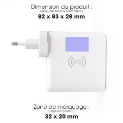 Chargeur publicitaire de voyage universel 3 en 1 prise eu / uk / us