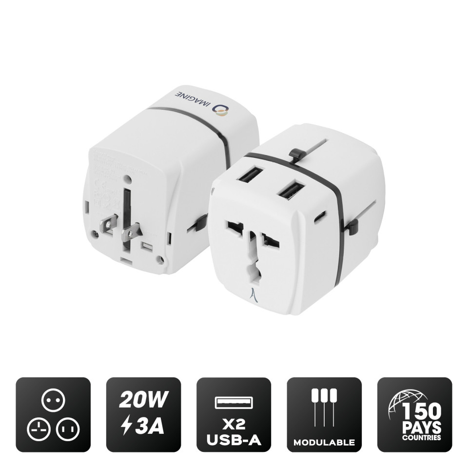 Adaptateur publicitaire universel premium 20w - 3a