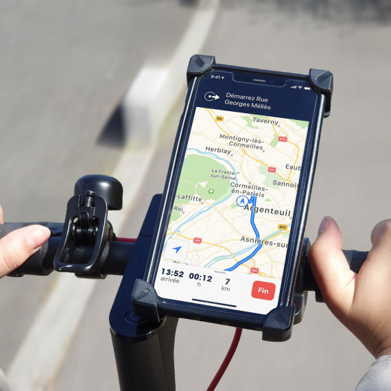 Support publicitaire velo / moto / trottinette - smartphone jusqu'a 6.9"