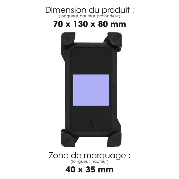 Support publicitaire velo / moto / trottinette - smartphone jusqu'a 6.9"